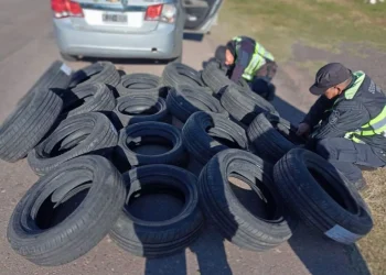 Operativo policial descubre contrabando de cubiertas: el conductor fue sancionado